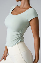 Round Neck Short Sleeve Active T-Shirt - MyEmpired