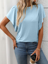 Round Neck Flutter Sleeve T-Shirt - MyEmpired