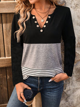 Notched Long Sleeve T-Shirt - MyEmpired