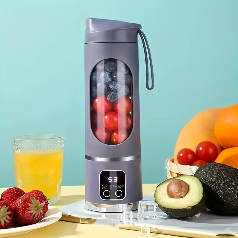 Versatile Portable Mini Blender & Juicer - USB Rechargeable, 3-Speed Settings with Digital Display, Durable Stainless Steel Blades for Smoothies, Shakes & Fresh Juice - Ideal for Camping, Travel & Gifts