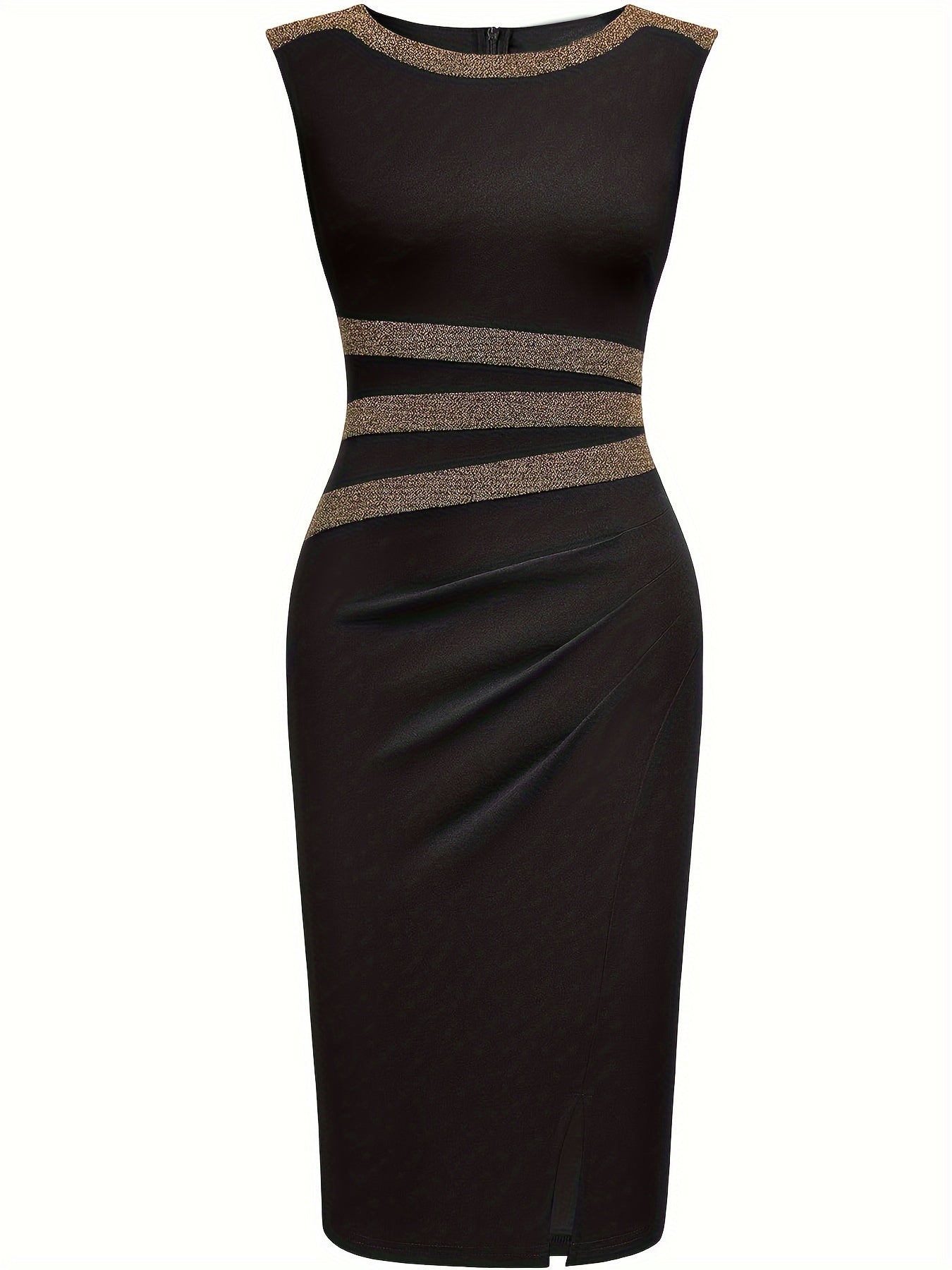 Contrast Trim Bodycon Dress - MyEmpired
