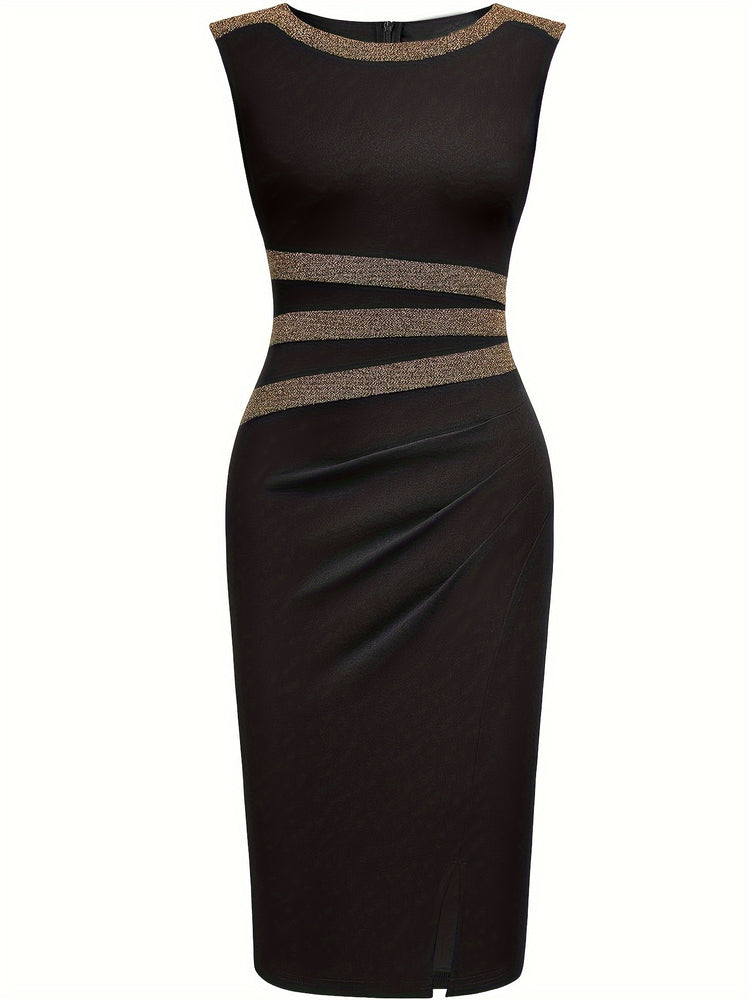 Contrast Trim Bodycon Dress - MyEmpired