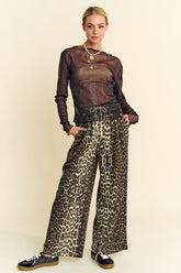 Davi & Dani Glitter Mesh Lettuce Hem Long Sleeve Top - MyEmpired