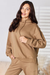 RISEN Drawstring Drop Shoulder Long Sleeve Hoodie - MyEmpired