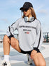 Letter Round Neck Long Sleeve Sweatshirt - MyEmpired