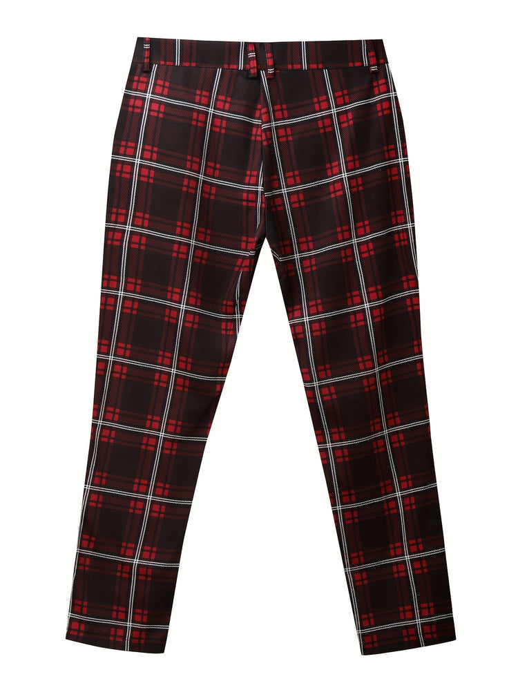 Elegant Plaid Slacks, Men&